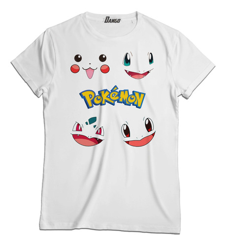 Playera Caras Pokemon Iniciales Primera Generacion Pok040