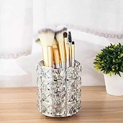 Organizador de brochas de maquillaje Crystal Bling