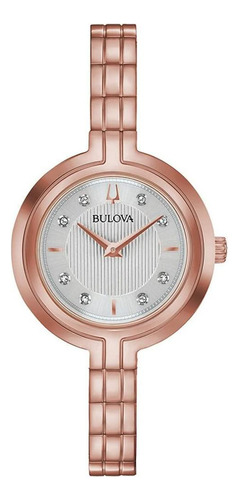 Bulova Reloj De Pulsera De Cuarzo Con Diamantes Rhapsody Pa