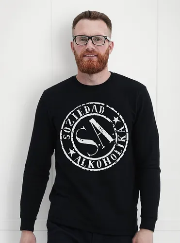 Polera Ml Soziedad Alkoholika Logo Blanco Punk Impresión Dir
