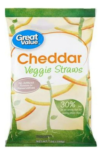 3 Pza Nuevo Botana Palos De Verdura Great Value Cheddar 198