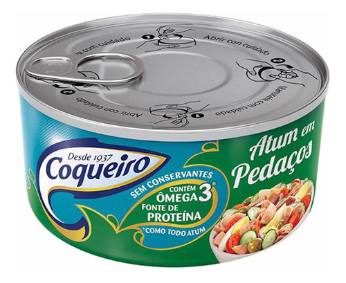 Lata De Atum Pedaços Em Óleo Coqueiro - 170 Gramas