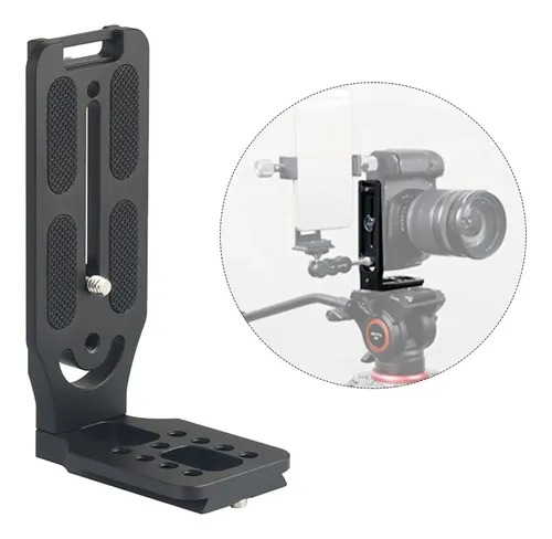 Soporte L Para Cámara DSLR – Placa De Liberación Rápida Vertical/Horizontal De Aluminio, Compatible Con Canon, Nikon, Sony, DJI, Ronin, Zhiyun