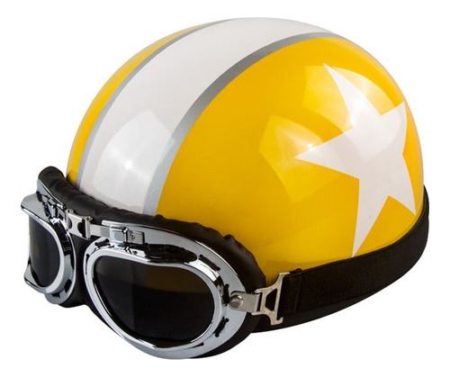 Casco De Moto Seguridad Vintage Media Cara Moto Scooter