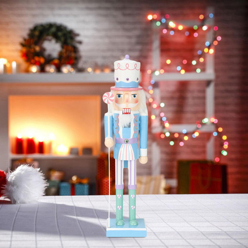 Adornos De Cascanueces, Colecciones De Figuras De Azul 25cm