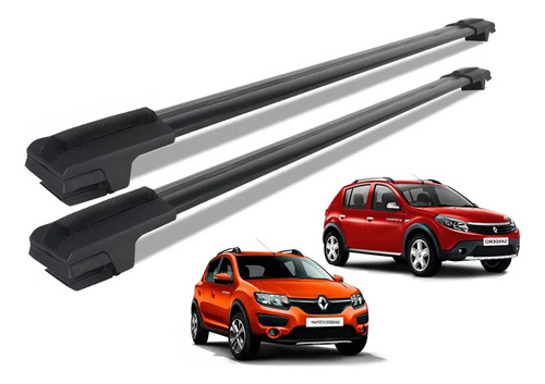 Travessa Rack Sandero Stepway 2012 Larga Preta