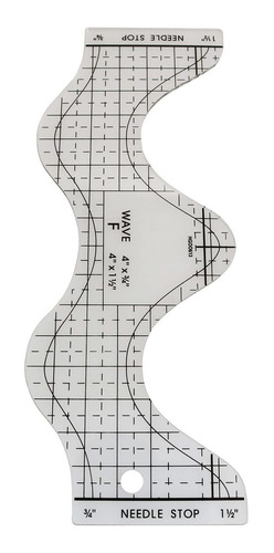 Regla Ondulada Yyangz Transparente Acrilico Ondulado Borde