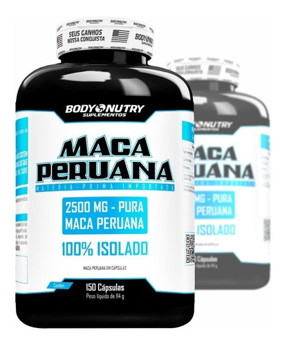 Suplemento em cápsula Body Nutry Suplementos  Maca Peruana carboidratos em pote de 114g 150 pacote x 2 u