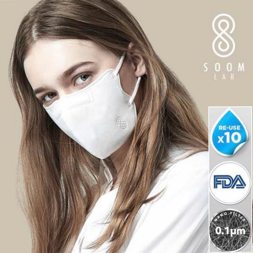 Cubrebocas Nano Mask Soomlab Coreano Reutilizable 2pz Leo