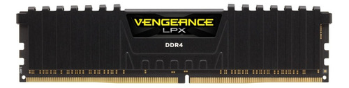 Memoria RAM Vengeance LPX gamer color negro 8GB 1 Corsair CMK8GX4M1A2666C16