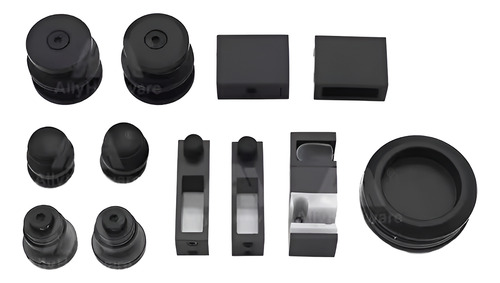 Kit Bacalar Acero Inoxidable Para Cancel Corredizo Barra 2m No Aplica Negro