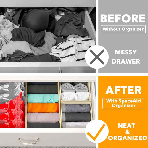 Organizador De Cajones Spaceaid Para Ropa, Paquete De 18, Co