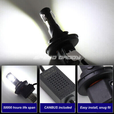 Chrome Housing Amber Side Headlight+6000k Hid Led Pair F Oad