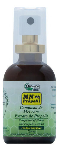 Kit 2x: Mel E Extrato De Própolis Spray Orgânico Mnfood 35ml
