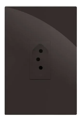 comprar Cj Tomada 20a Vertical 4x2 - Recta Chocolate Gloss