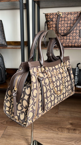 Guess Bolso Fg947306 Con Logo, Color Marrón
