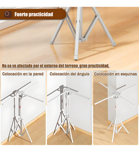 Tendedero De Ropa Plegable Tendedero De Ropa Telescópico Tendedero De Ropa Triangular