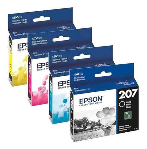 Imagen 2 de 9 de Kit Combo Set Cartuchos Epson T206 206 Para Xp-2101 2101