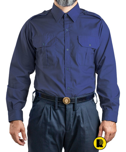 Camisa Manga Larga Azul T 46-50
