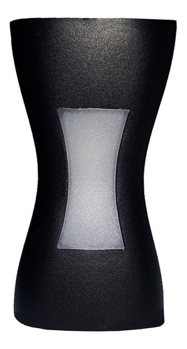 Lampara Led De Pared 8w Reloj De Arena Uso Exterior Interior Estructura Reloj De Arena Negro Luz Calida 3500k