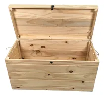 Comprar Baúl De Almacenamiento Madera Maciza Pino 80 Cm Juguetero Natural Baul