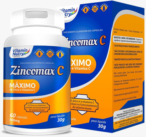 Vitamin Nutry Zincomaxc Bionutrir, Maximo De Zinco 60caps