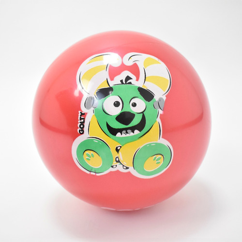 Pelota En Pvc Golty Monsters Color Rojo