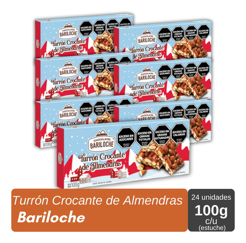 Turrón Crocante De Almendras 100g X24 Unidades (estuche)