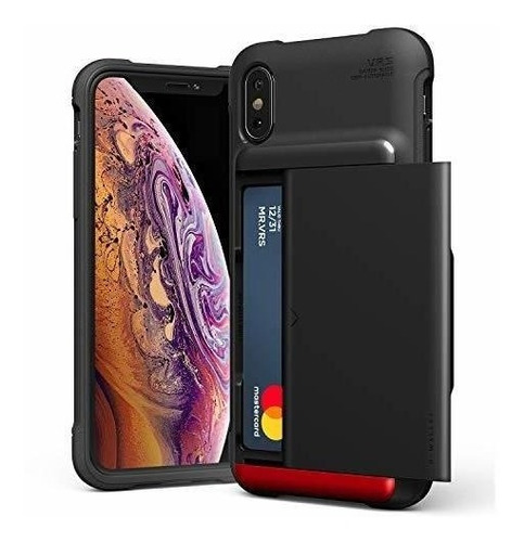 Funda iPhone XS Con Tarjetero Resistente A Golpes Anticaidas