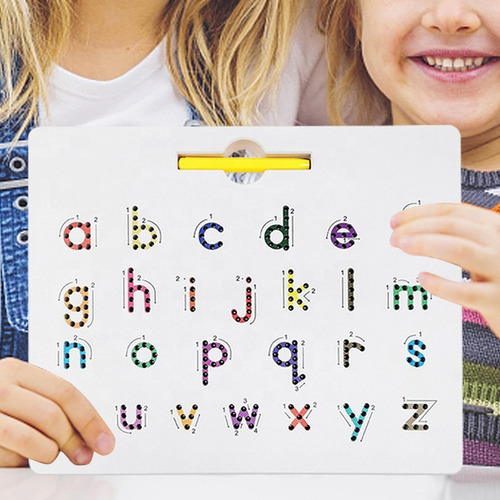Tablero Magnético De Letras De Doble Cara,2 En 1