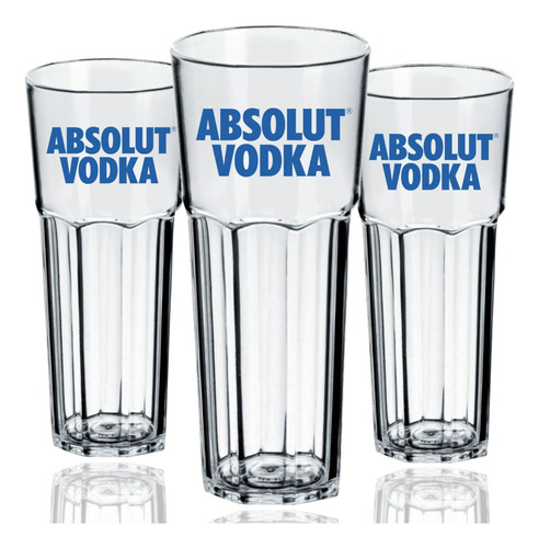 Kit C/ 30 Copos Absolut Em Acrílico 350ml - Copo Para Vodka