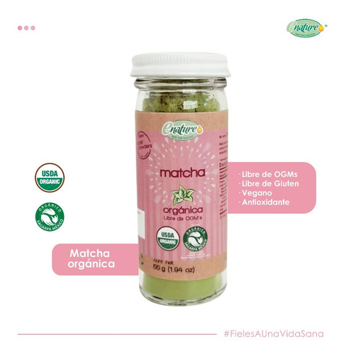 Imagen 2 de 4 de Té Verde Orgánico Matcha Super Powder 55gr