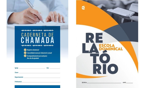 Kit Caderneta De Chamada + Relatório Geral - Ebd