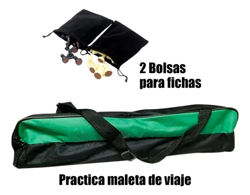 Juego Tablero De Ajedrez Enrollable Portátil Viajero 34cm