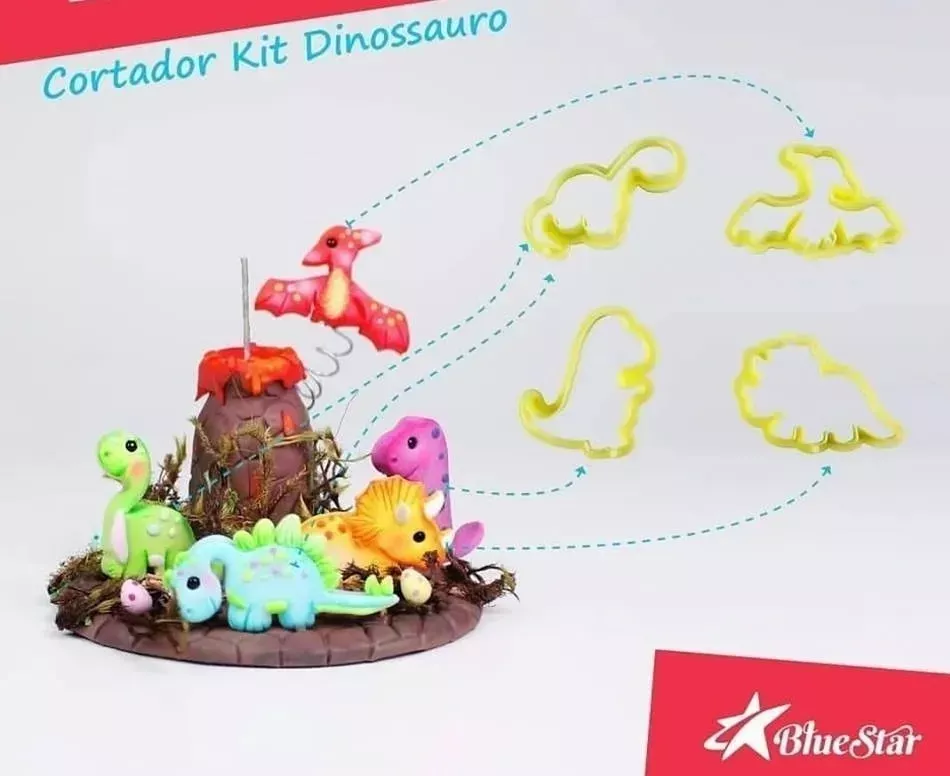 Segunda imagem para pesquisa de kit cortador de biscoito dinossauro