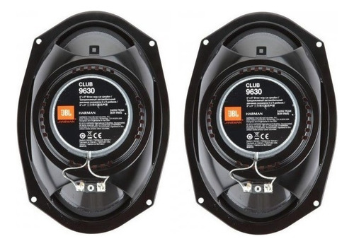 Par Alto Falante Jbl Harman 6x9 Triaxial Club 9630 160w Rms Cor Preto/laranja