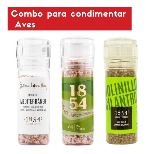 Especias Condimentos 1854 Combo Para Aves X3 Unidades