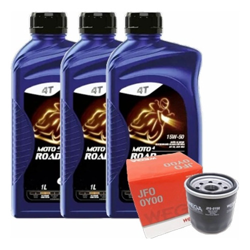 Kit Service Voge 500 Ds Dsx R Filtro Aceite + Elf 15w50 Semi