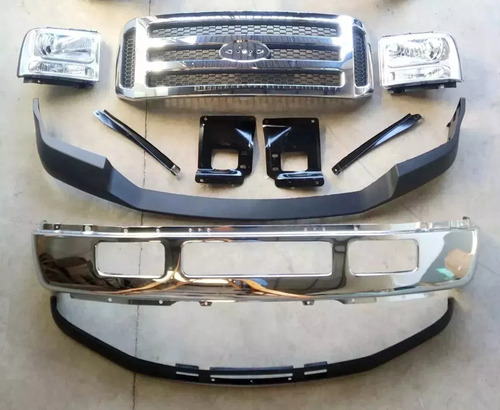 Kit Frente Farol F250 F350 F4000 99 A 19 C Emblema Completo