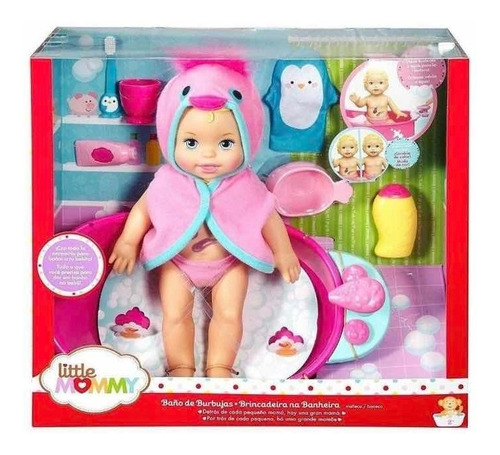 Nueva Muñeca Little Mommy Baño De Burbuja