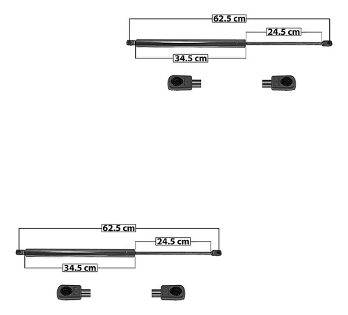 Par Amortiguadores De 5a Puerta Ford Windstar 95-98 Spart