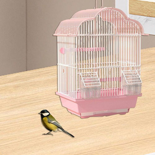 Jaula Para Pájaros Y Loros, Soporte Con Taza Para Comida, M