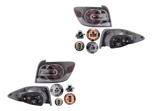 Par Calaveras Mazda Cx7 2010 - 2012 Con Focos Depo Rxc