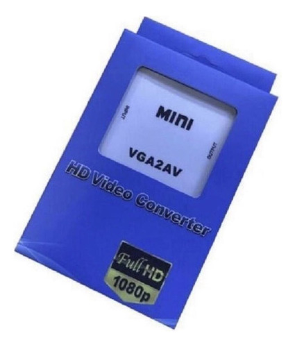 Mini Adaptador Vga2av Conversor Para Audio E Video