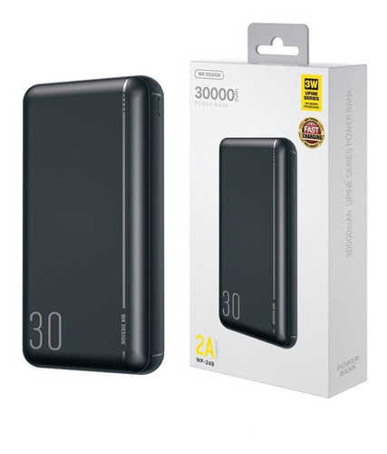 Batería Portátil Wk Design Powerbank 30000mah Cargador Negro