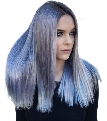 Peluca Azul Gris Balayage Lacia Lacefront