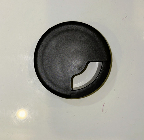Acabamento Passa Fio Mesa Computador Preto 59mm 02 Unidades