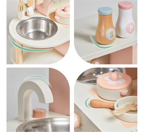 Cocina De Juego Para Niños Pequeños, Juguetes De Madera, Jue