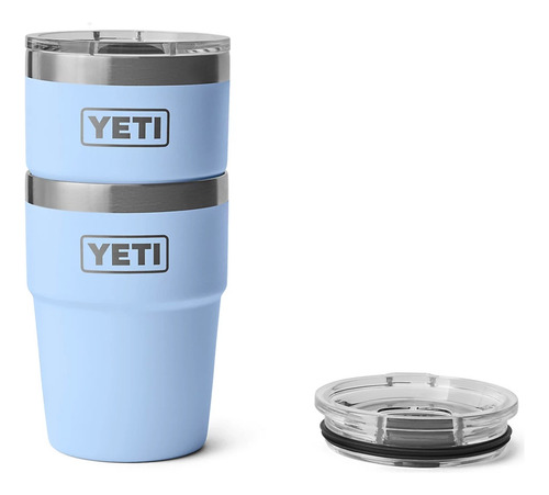 Yeti Rambler Stk Ms Vaso Termico 16oz Celeste Lisa