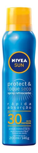 Protetor Solar Spray Protect & Toque Seco FPS 30 Nivea Sun Frasco 200ml